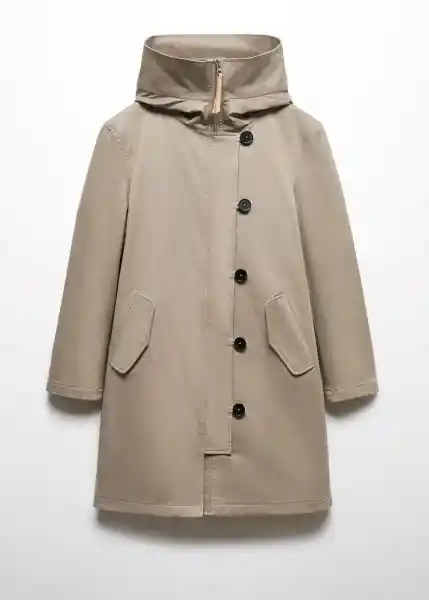 Abrigo Parka Persa Gris Claro Vigoré Talla XS Mujer Mango