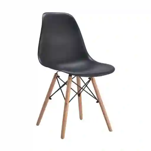 Silla Auxiliar Plástica Color Negro Finlandek Dspcb02