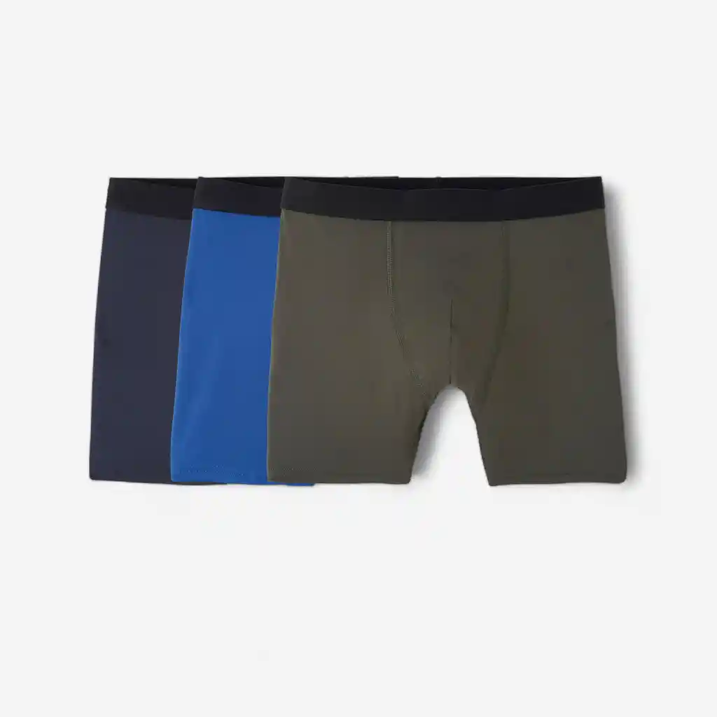Bóxer Hombre Paquete de 3 - Azul Oscuro/azul/caqui