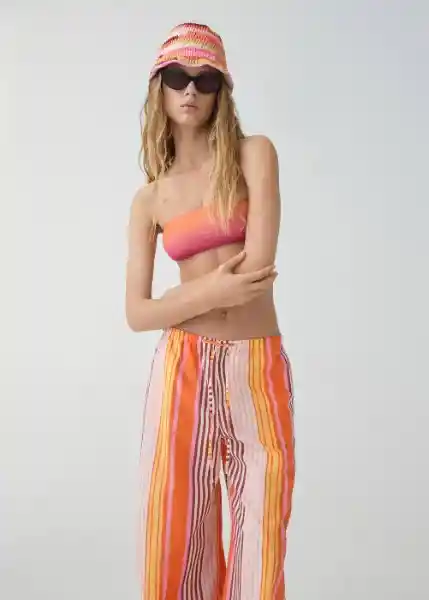 Pantalón Byron Naranja Talla XS Mujer Mango