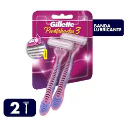 GILLETTE Prestobarba 3 Cuchilla de Afeitar Mujer Máquina de Afeitar Corporal con Aceites Botanicos 2 Uds