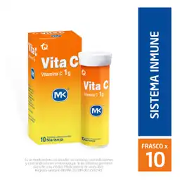 Vita C MK Efervescente 1gr. Vitamina C Naranja