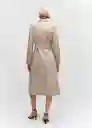 Abrigo Sirenita Camel Talla 25 Mujer Mango
