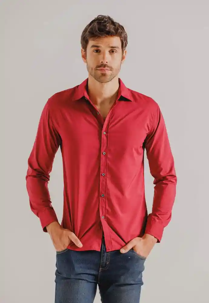 Camisa Manga Larga Xl-vinotinto