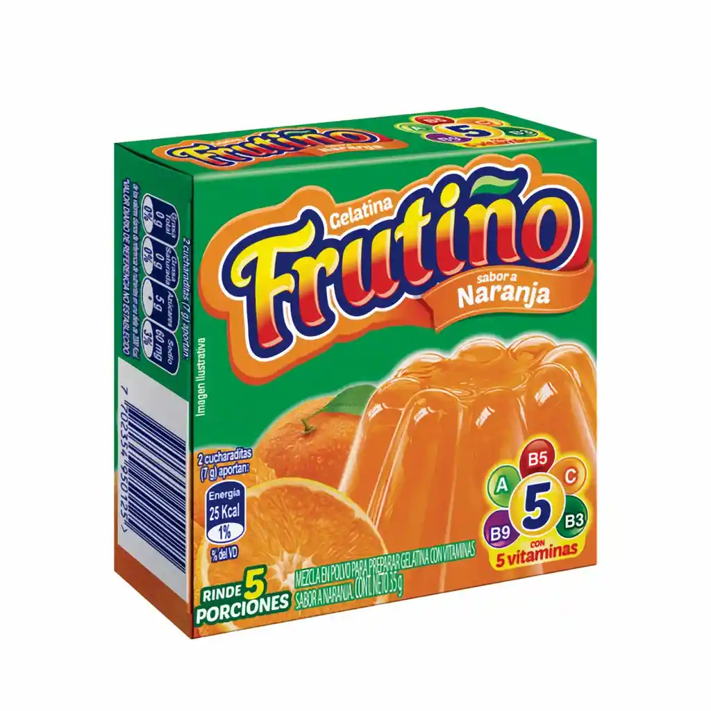 Frutiño Gelatina en Polvo Sabor Naranja