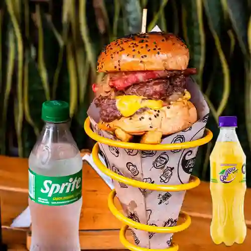 Combo Mr,Patata Burger Doble Carne +Quatro Orig 400ML