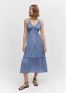 Vestido Luna Azul Talla L Mujer Mango