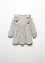 Vestido Jardin Gris Talla 66 Niñas Mango