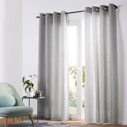 Set 2 Cortinas Texturadas Con Ojetillos