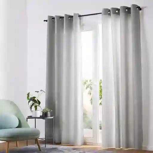 Set 2 Cortinas Texturadas Con Ojetillos
