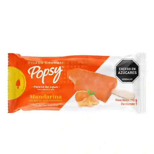 Popsy Paleta de Agua Sabor a Mandarina