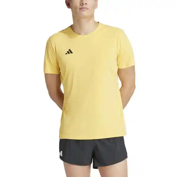 Adidas Camiseta Adizero E Tee Correr Hombre Azul/Gris Talla M