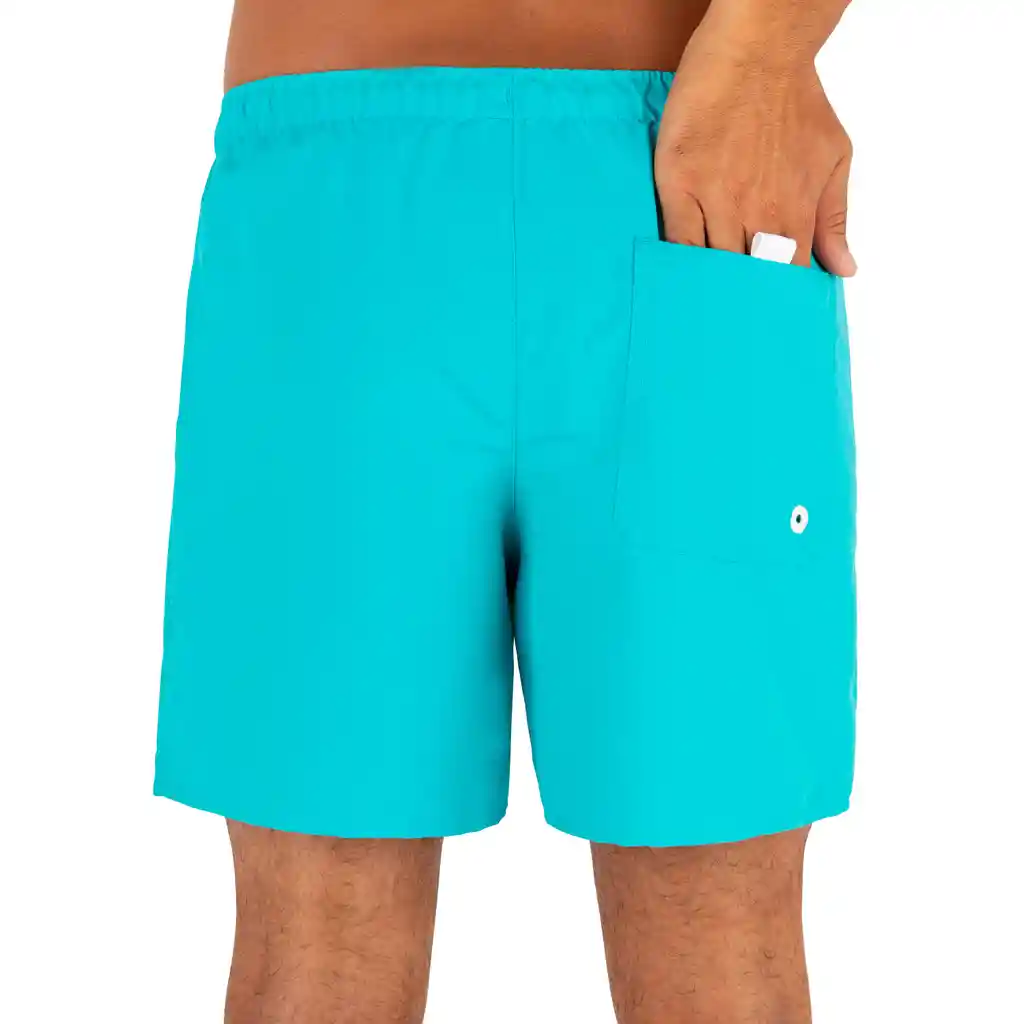 Pantaloneta Playera de Baño Ecodiseñada Para Hombre Olaian Hendaia Azul