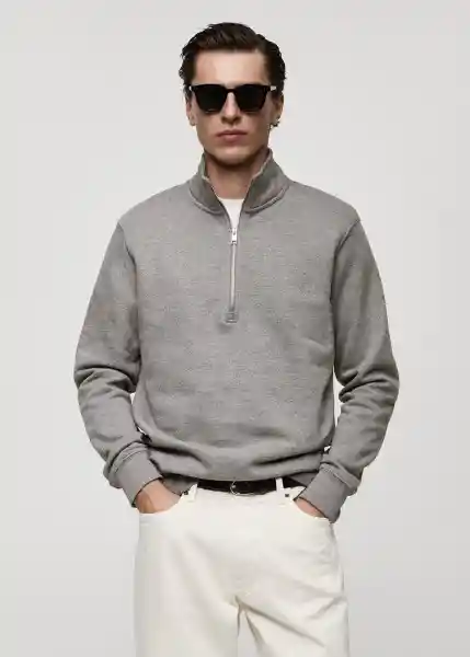 Buzo Sudadera Winny Gris Medio Vigoré Talla L Hombre Mango