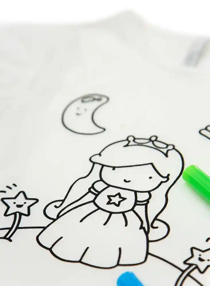 Camiseta Manga Corta Nina 12-18 - Blanco