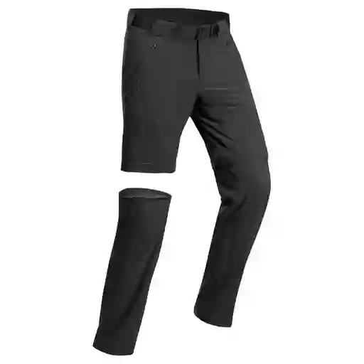 Quechua Pantalón Convertible Hombre Negro Talla 42 MH550