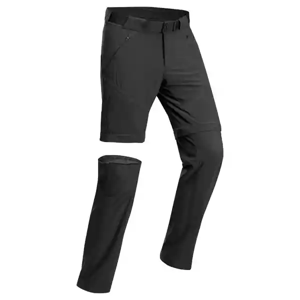 Quechua Pantalón Convertible Hombre Negro Talla 42 MH550