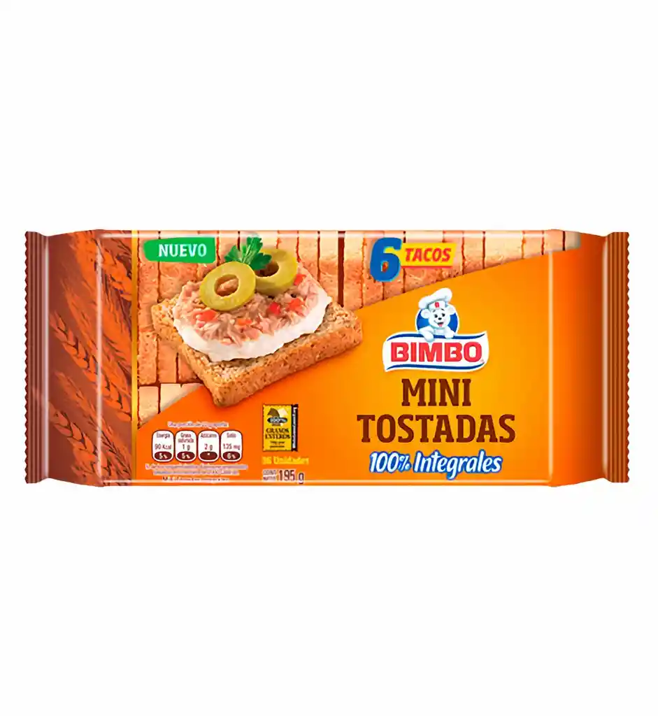 Bimbo Mini Tostadas Integrales