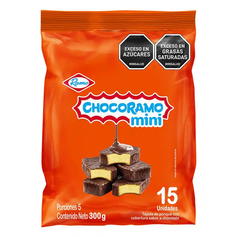 Tajada Chocoramo Mini Ponque Cobertura Chocolate (300 Gr)