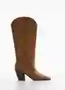 Botas Ute Tabaco Talla 42 Mujer Mango