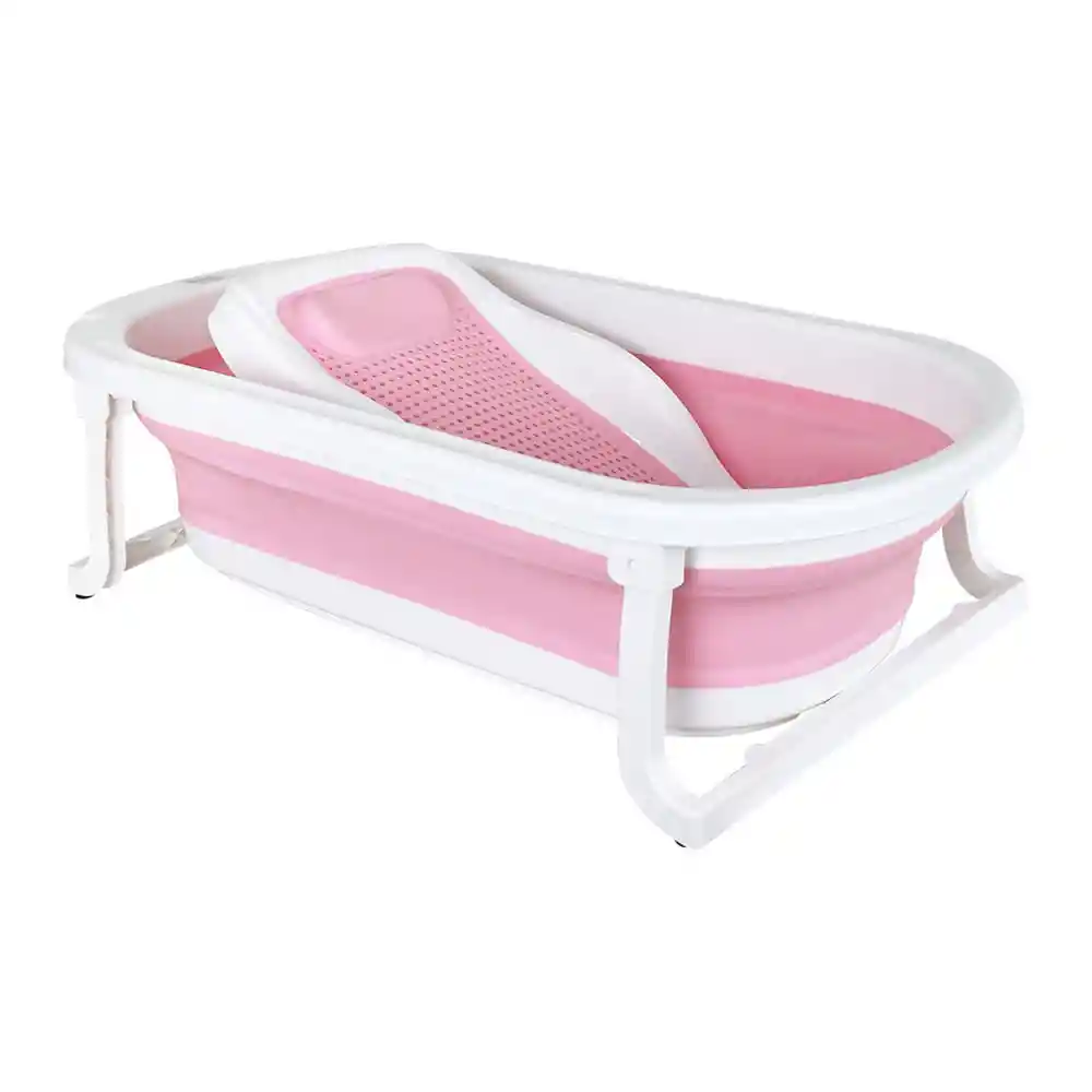 Bañera Plegable Soporte Bebé Wanda Rosado Happy Baby