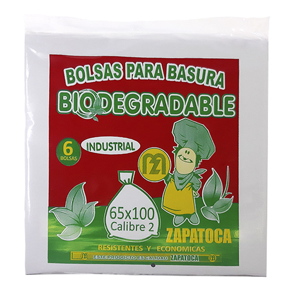 Zapatoca Bolsa Para Basura Industrial Negra 65x100 cm 6 und