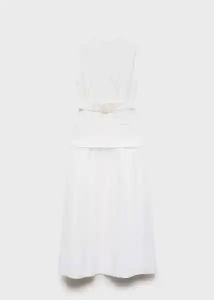 Vestido Mariona Blanco Talla M Mujer Mango
