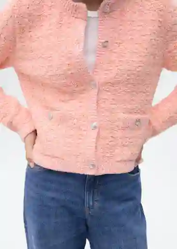 Chaqueta Morango Rosa Pastel Talla M Mujer Mango
