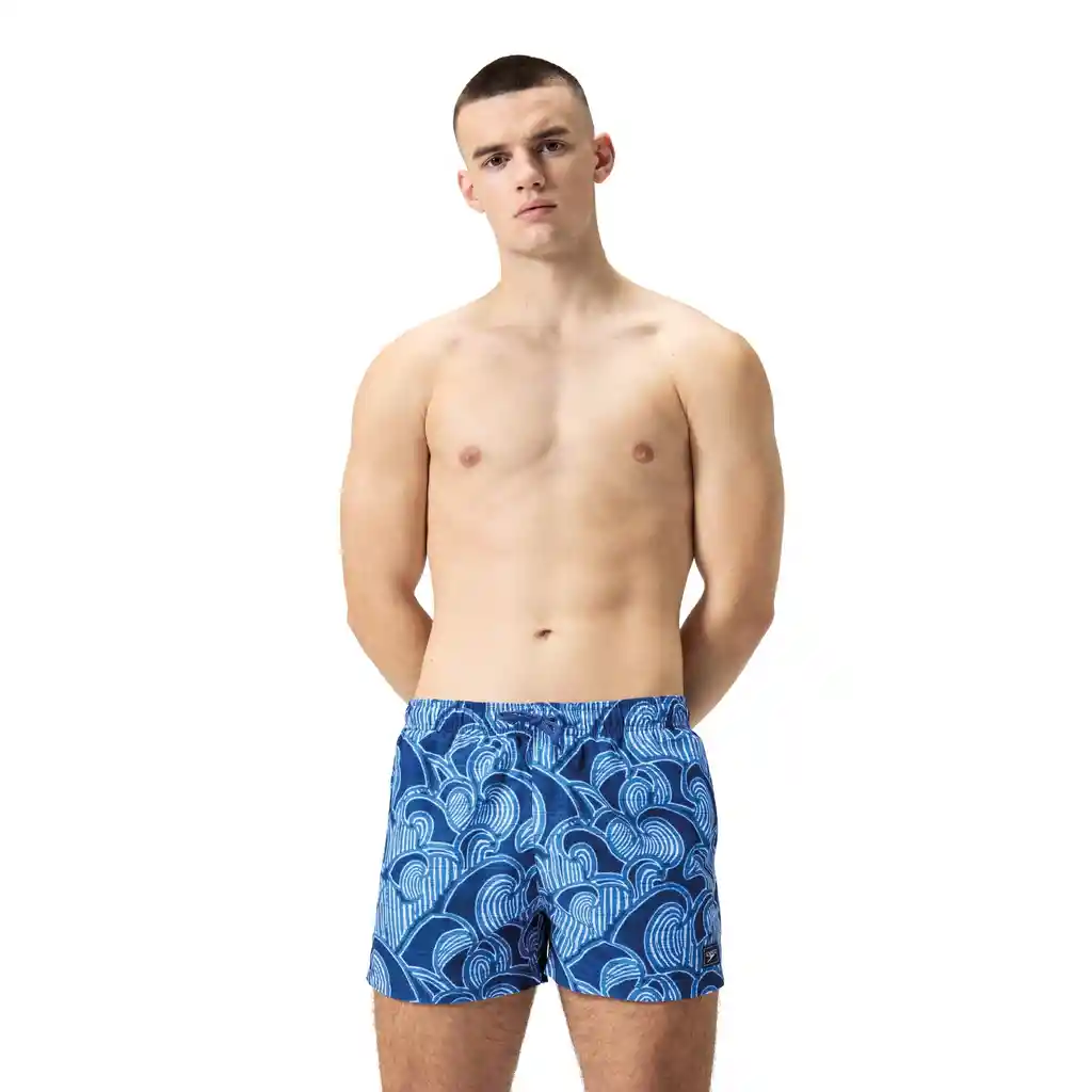 Pantaloneta Digital Printed Leisured 14 Pulgadas Hombre Azul-s