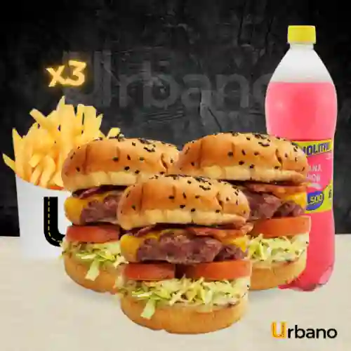 Combo 3x2 Burger Clasicas + Bebida
