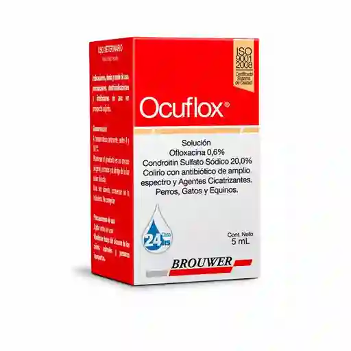 Ocuflox Solución Oftálmica para Perros y Equinos (0.6 %/20.0 %)