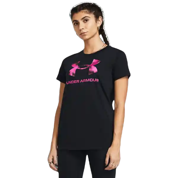 Under Armour Camiseta W Sportstyle Logo Negro T. MD 1356305-008