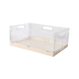 Organizador Plástico Plegable Pequeño Serie Macaron Beige Miniso