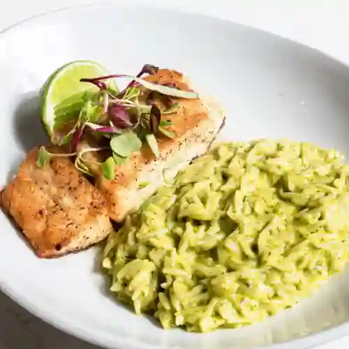 Pescado con Orzo