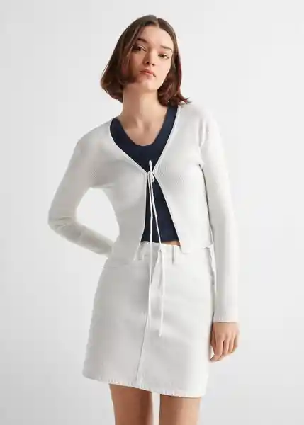 Falda Basic Offwhite Talla 20 Niñas Mango