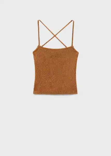 Top Laceup Cobre Talla M Mujer Mango