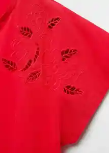 Camiseta Bianca-H Rojo Talla S Mujer Mango