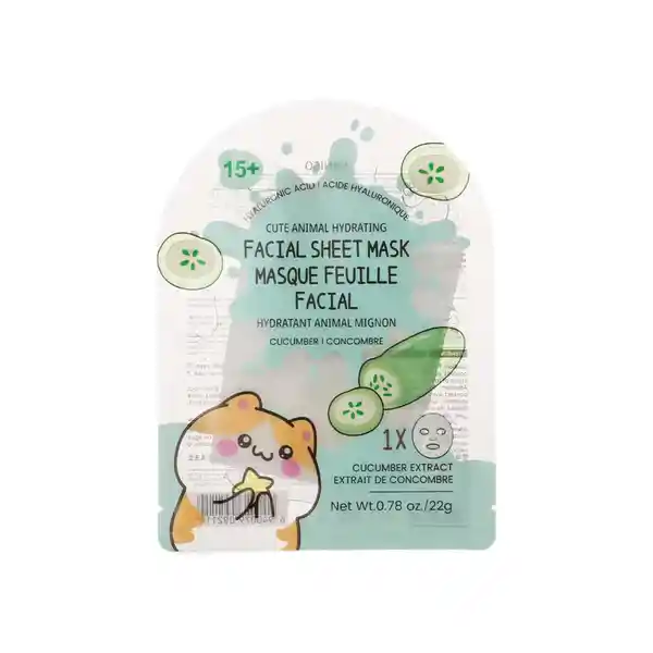 Mascarilla Facial Hidratante Cute Animal Pepino Miniso