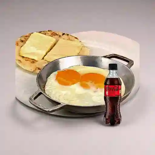 Combo Huevos en Cacerola + Coca Cola Sin Azúcar 400 ml