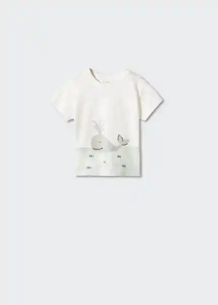 Camiseta Ballena Offwhite Talla 72 Niños Mango