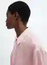 Camisa Tate Rosa Pastel Talla M Mujer Mango