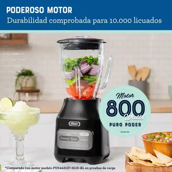 Oster Licuadora Reversible Vaso Vidrio 3 Velocidades 500W 1.5 L