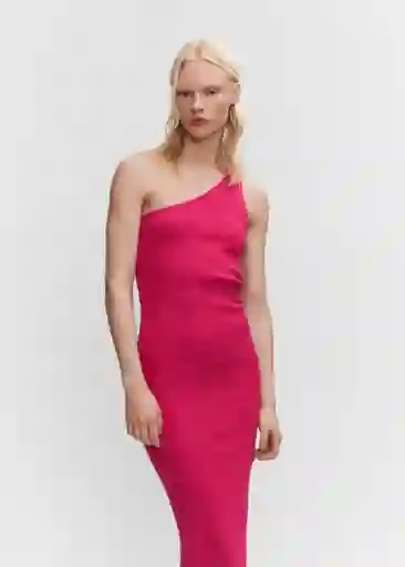 Vestido Asim Fucsia Talla M Mujer Mango