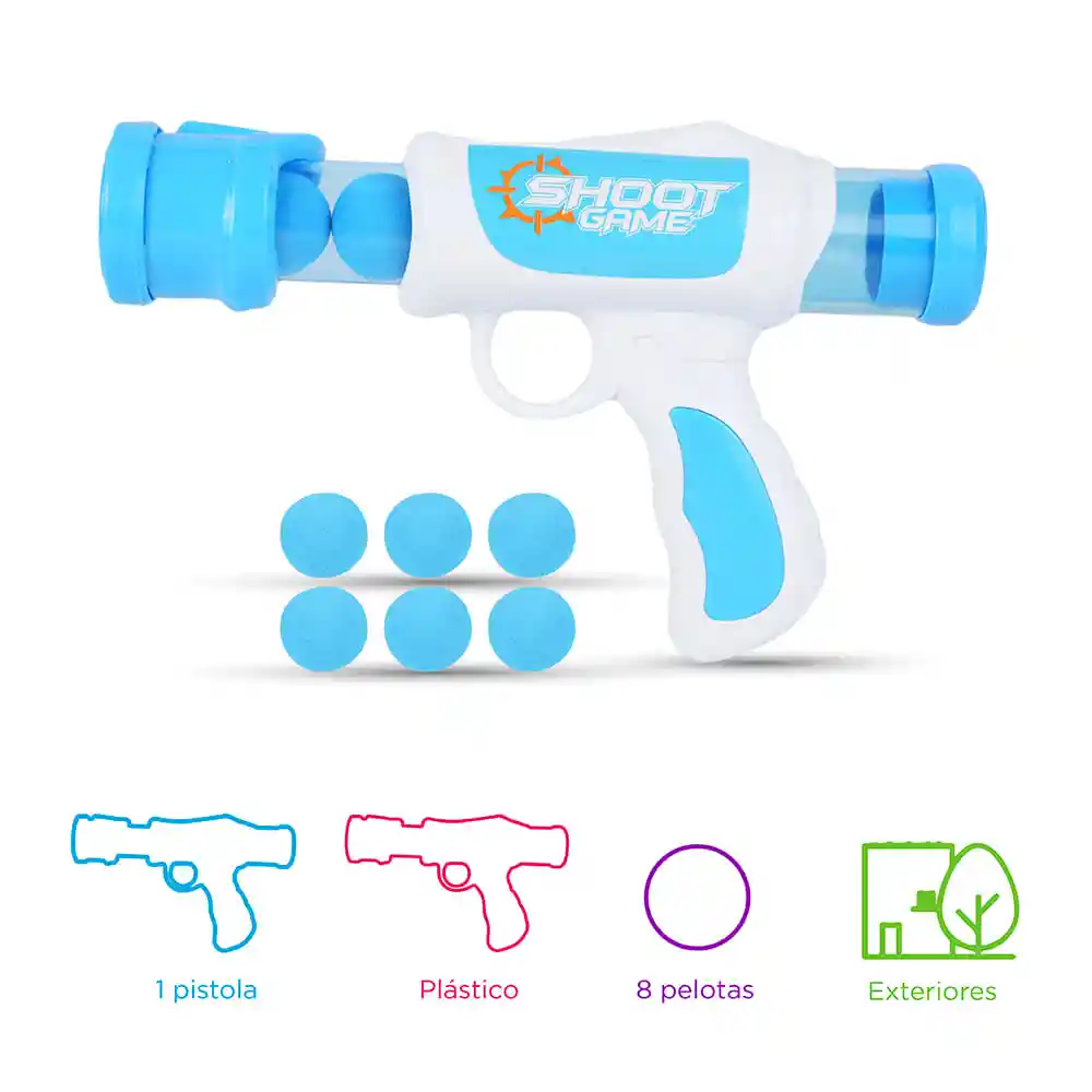 Miniso Pistola De Juguete Bala Suave 8 Bolas