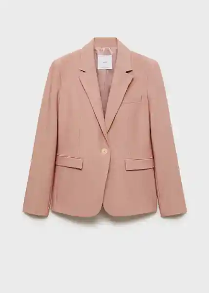 Blazer Americana Borevi Rosa Pastel Talla 38 Mujer Mango