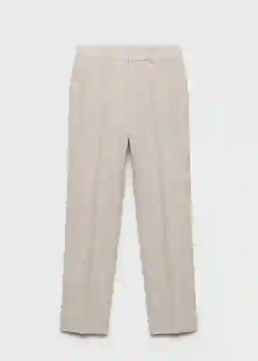 Pantalón Boreli Piedra Talla 38 Mujer Mango