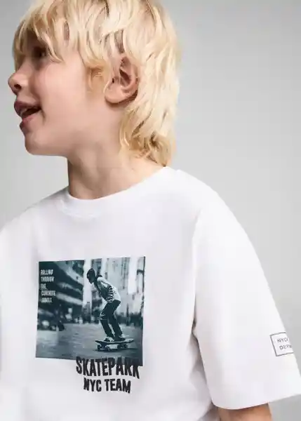 Camiseta Team Off White Talla 08 Niños Mango