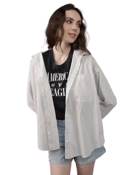 Camisa Mujer Azul Talla: SMALL 6214410 American Eagle