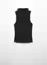 Top Acai Negro Talla XS Mujer Mango