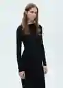 Vestido Shadowin Negro Talla M Mujer Mango